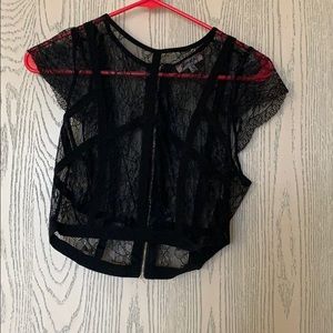 Black lace top